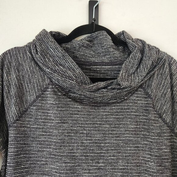 Lululemon Cowl Neck Pullover Sweatshirt Grey Long Sleeve Stretch Women's M - Picture 3 of 6